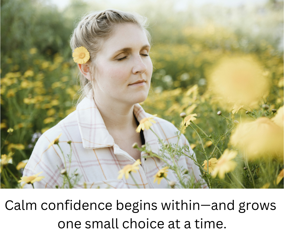 Women surrounded by yellow flowers