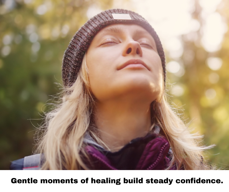 Taking in deep breaths