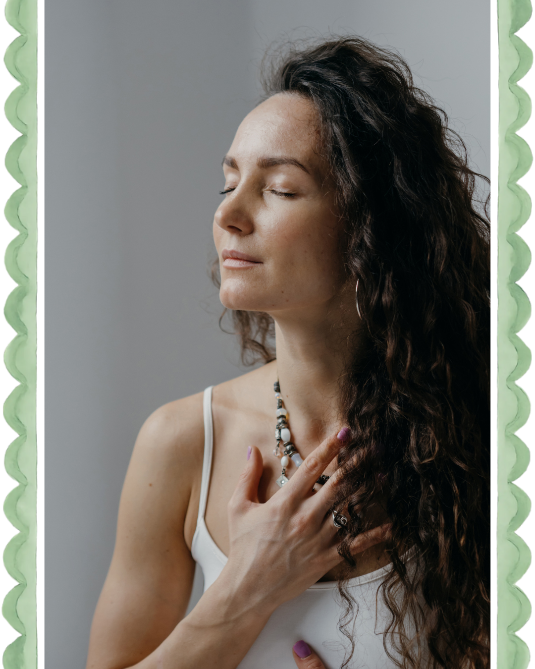 woman hand at heart healing emotionally