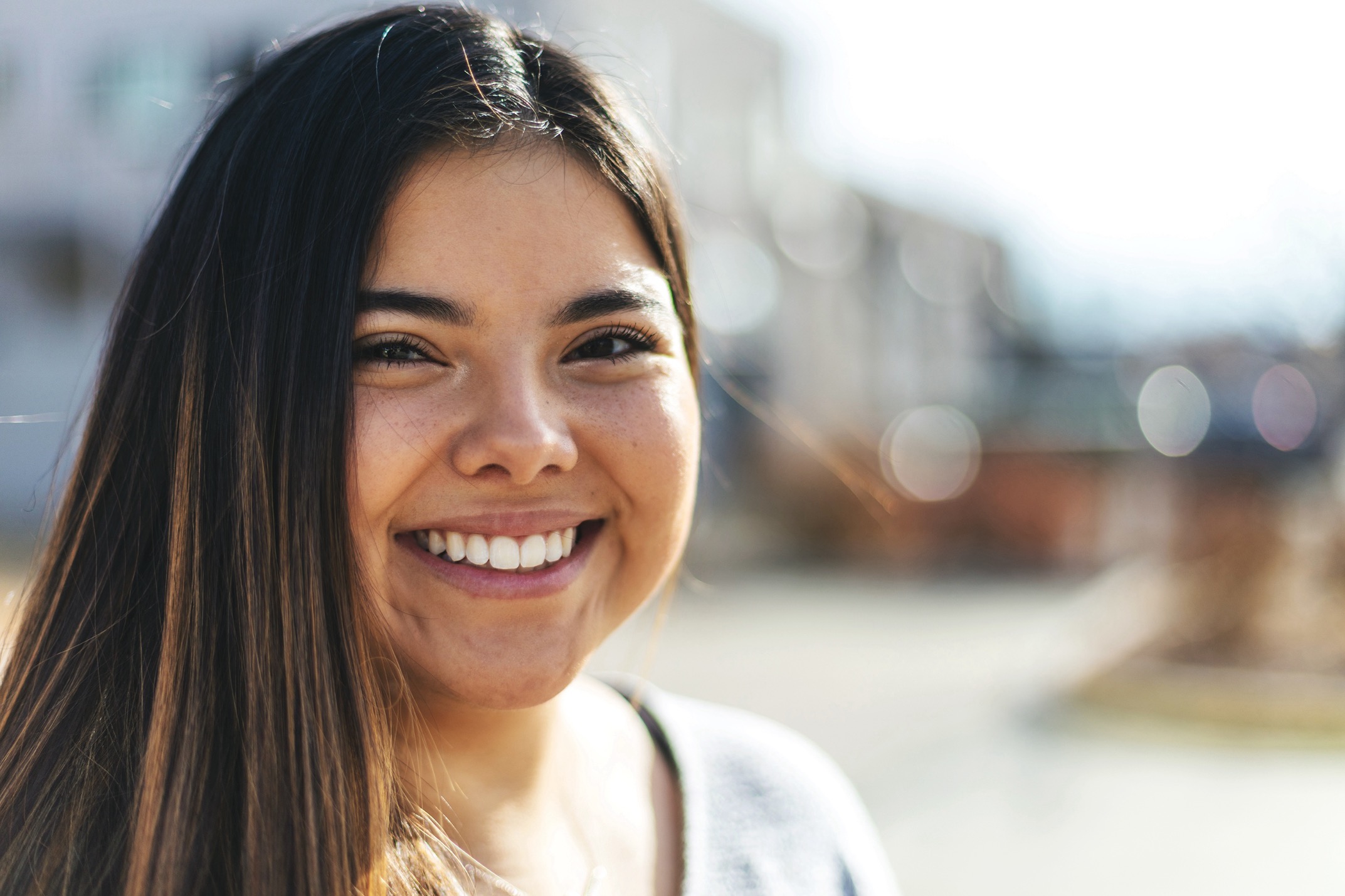 Woman Smiling at Camera